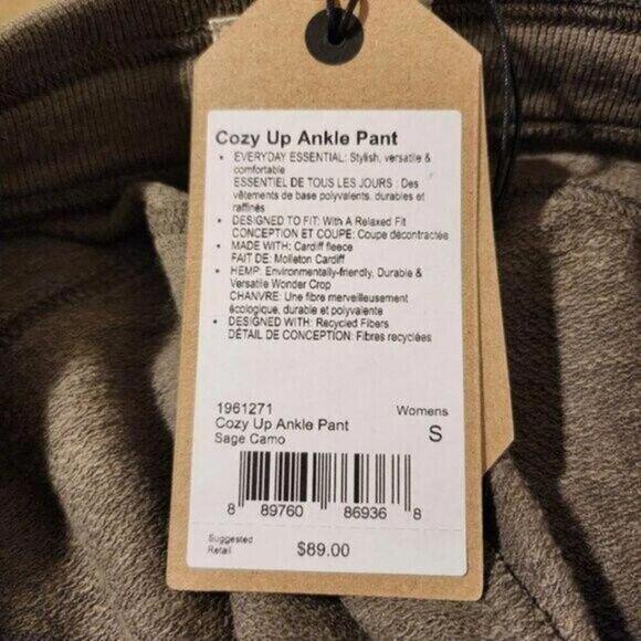 2/$50 Prana Cozy Up Ankle Pants Sage Camo Size S | Comfortable Loungewear - Picture 6 of 7